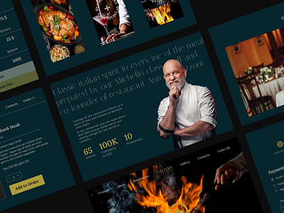 Restaurant website design I Landing page 3d adobe photoshop animation app awardwinning brand identity branding colors design figma graphic design illustration landing page logo motion graphics ui ux uxui webdesign