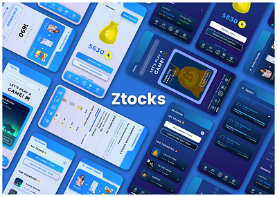 Ztocks | Stocks Gaming | App UI app design branding competition contest crypto figma freelance gaming app hire mobile ui mockup modern play store stocks stocks app stocks gaming trading app ui ui ux design ztocks