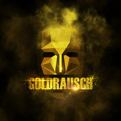 Goldrausch | Gold Music Album Cover Art album cover brandidentity branding design gold golden goldrausch goldrush gold graphic design illustration mask music song typography