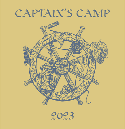 Captain's Camp | Illustration for a Tee Shirt design illustration illustrator ministry art ministry logo vintage illustration