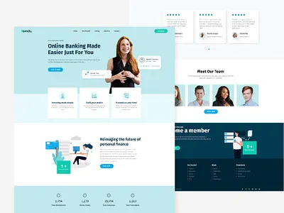 Spendly-Online Banking Web Design marketing ui web design