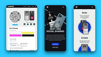 Flowtag Website branding design ui ux web design
