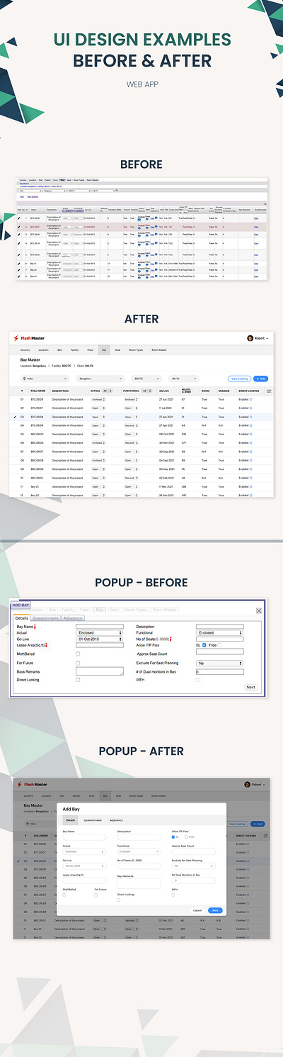 Before & After - UI Design design typography ui ux