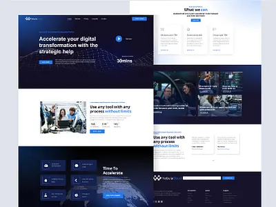Web design for Cloud service design minimal ui webdesign