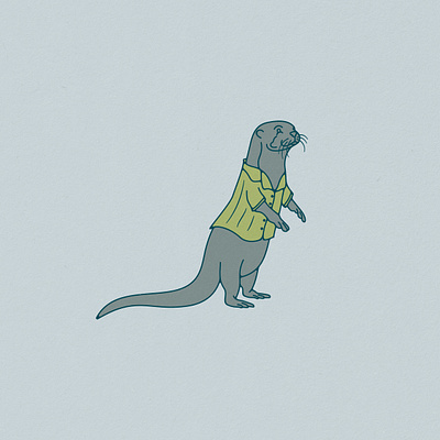 The Lake House Branding (Unused Concept), 2022 animal branding character illustration mascot otter sea otter