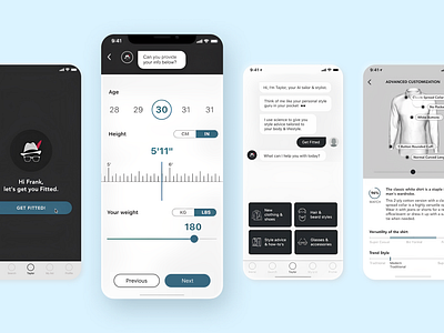 Fitted app mobile startup ui usa ux