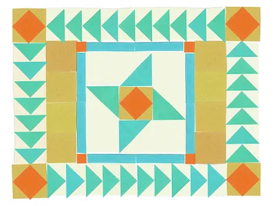 Paper Quilt color cut paper design paper pattern quilt quilting texture