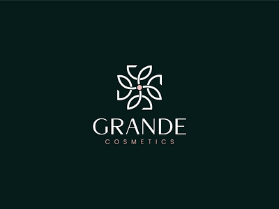 Grande Cosmetics Logo Design beauty branding business cosmetic creative logo custom logo graphic design letter logo logo