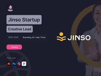 Jinso EdTech branding complete branding corporate identity creative direction design lead product design startup startup design startup identity ux