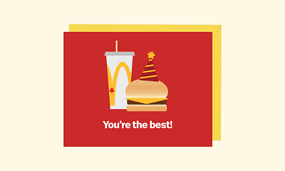 McDonalds Canada Greeting Card Collaboration adobe illustrator card design graphic design greeting card illustration