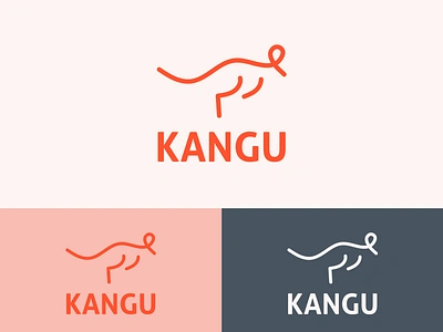 Kangaroo Brand Identity animal logo app brandidenty branding design flat flat design graphic design icon illustration kangaroo logo kangu logo line art logo logo design logo services minimal design ui