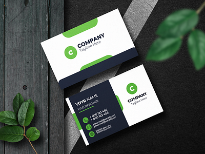 Green and Black Business Cad Design business cad cad design green business cad id cad identy card luxury cad organic cad visiting cad