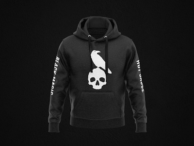 Black Magic Hot Sauce – Hoodie apparel branding fire goth hoodie hot sauce identity logo merch packaging raven skull