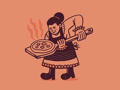 Mamma Rosa's Pizza branding cook design graphic design illustration italian italy kitchen logo mascot pizza restaurant