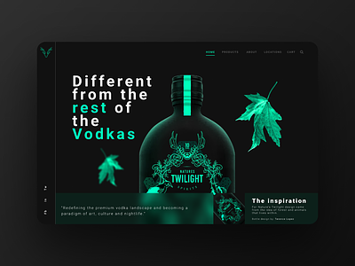 Twilight Vodka landing page branding design ui ux web website