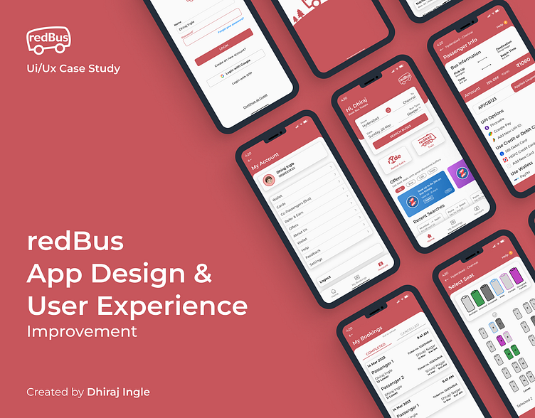 redBus App Design & Ux Improvement by Dhiraj Ingle on Dribbble