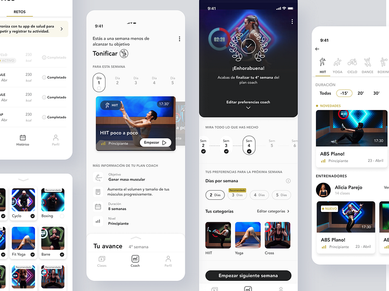 Minimfit app fitness mobile ui ux