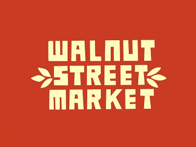 Walnut St. Market branding design farmers market graphic design handlettered handlettering illustration logo market typography walnut