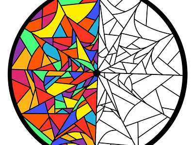Mosaic window by Wednesday Addams design drawing illustration mosaic mosaic window wednesday addams