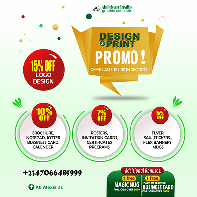 Promotional material graphic design