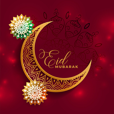 Eid mubarak 3d moon design eid eid al fitr eid ual adha eud flower flowers graphic design illustration moon pattern ramadan ramadan kareem