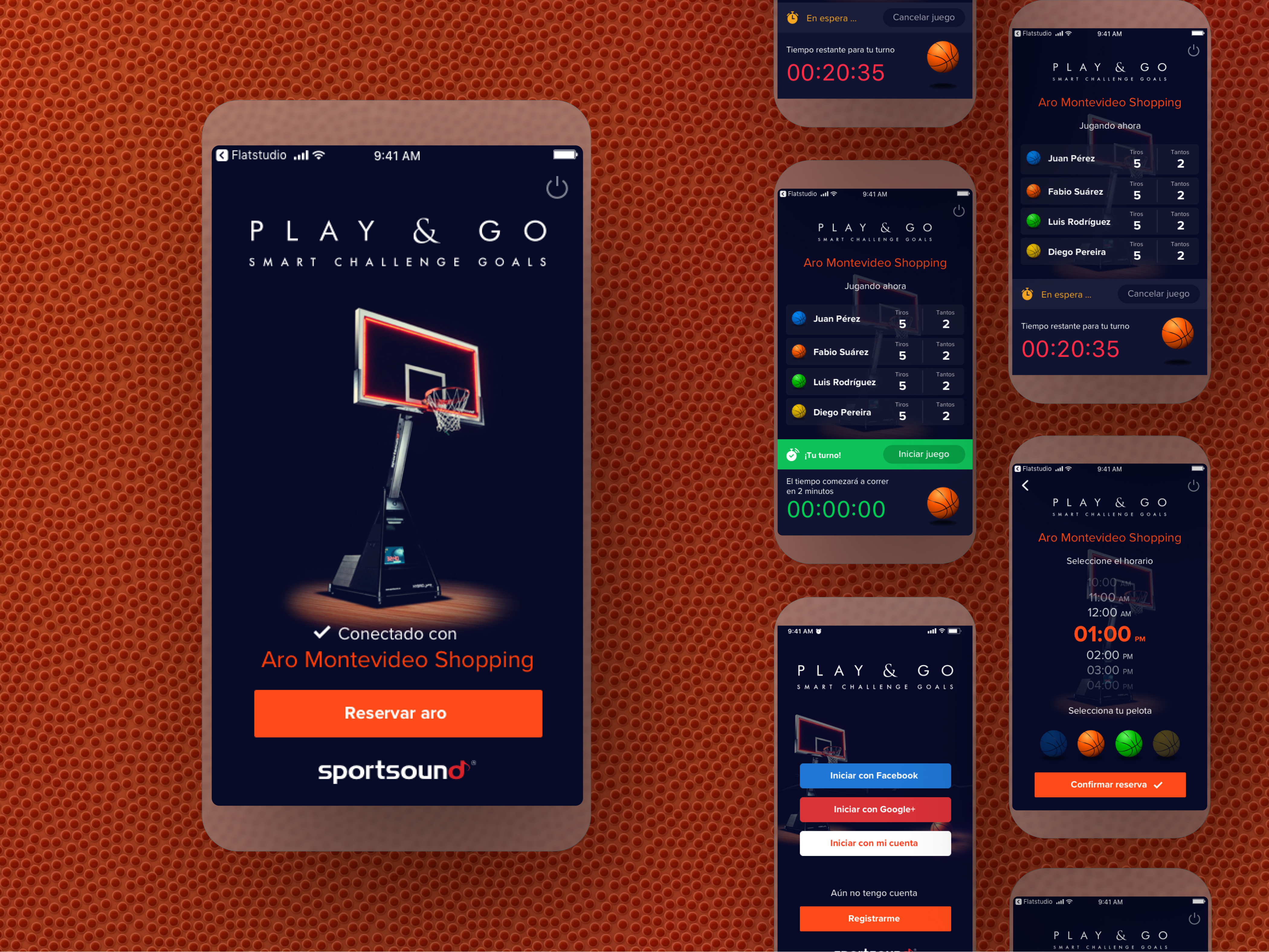 Play & Go basket mobile ui ux