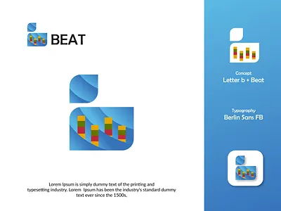 BEAT b letter logo beat logo branding design creative logo design graphic design letter b lettermark lettermark logo logo logo design logos minimalist logo modern logo music brand music logo professional logo stunning logo design unique logo wordmark logo
