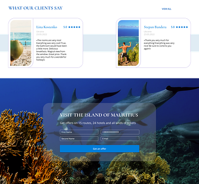 Website for a travel agency Reviews section Contact form booking contact me figma newdesign product design rating recommendations responsive design reviews travel travel agency ui