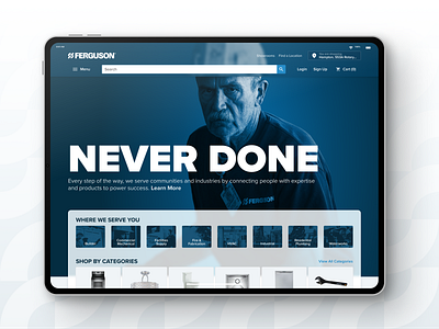 Ferguson Homepage Concept b2b branding concept design ecommerce figma homepage ui ux web design wireframes