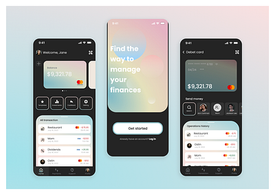 Banking application app banking application design ui ux