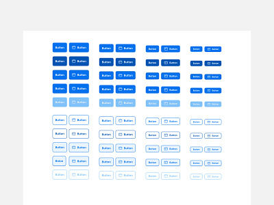 Primary and secondary buttons buttons design system library states ui variations