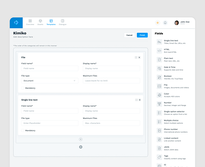 Custom management system template creator cms custom management system design typography ui ux