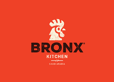 Bronx Kitchen Logo branding chicken logo chicken restaurant design graphic design illustration logo mascot mascot logo restaurant vector