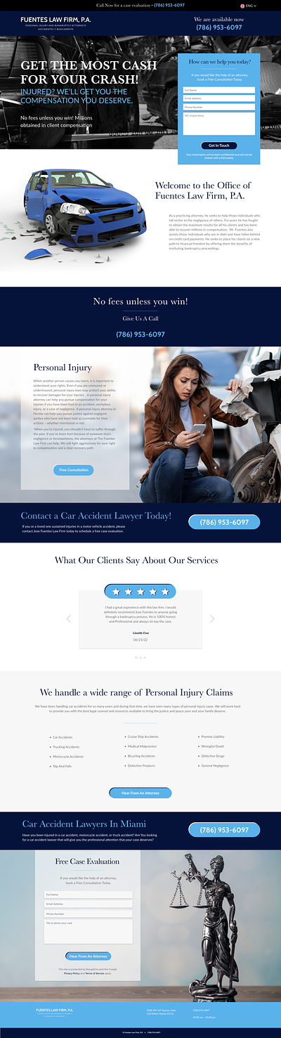 Injury Law Website design graphic design website