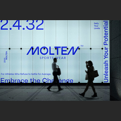 Molten SportsWear - Brand Identity brand identity branding design graphic design logo logo design motion graphics typography ui