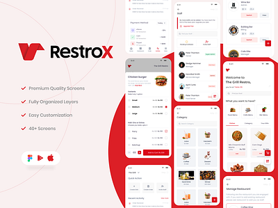 RestroX - Restaurant App app ui ux web