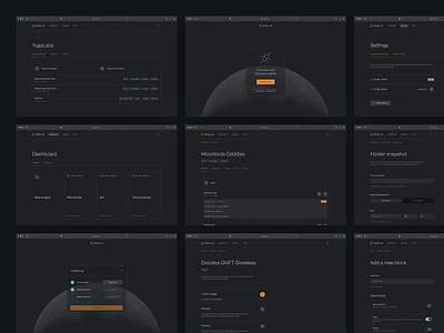 Apollo – Screens app application blockchain crypto cryptocurrency dark dashboard design design system desktop ethereum forms layout nft product design settings smart contract type ui ux