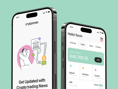 Crytponex Crypto trading App app banking bitcoin crypto crypto currency dashboard finance financial ios app marketplace mobile money online banking trading trading app trading platform ui usd user interface ux