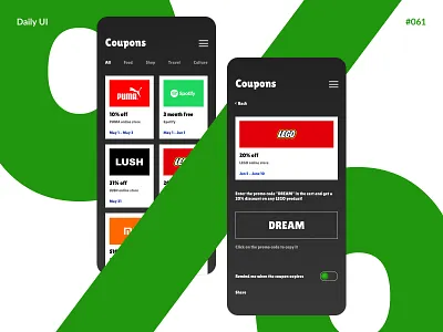 Redeem Coupon — Daily UI #061 app challenge coupon coupons daily daily ui daily ui 061 dailyui dailyui 061 dailyui061 mobile redeem coupon ui ux