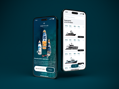 Mobile website Bering Yachts app branding design e commerce logo mobile sea shop ui ux web yachts