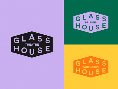 Glasshouse Theatre - Logo Branding block brand design branding design house identity logo logo mark shape theatre typography vector