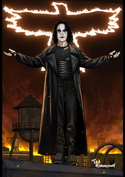 The Crow book cover art comic book concept art design graphic design graphic novel illustration