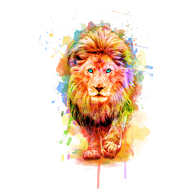 Lion Watercolor Illustration for unique t-shirt Design. best t shirt design custom design for tshirt print custom t shirt expert tshirt designer graphic design lion lion tshirt t shirt trendy t shirt tshirt design unique watercolor art watercolor illustration watercolor lion watercolor lion tshirt watercolor tshirt design