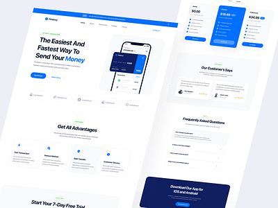 Financy - Digital Banking Landing Page banking banking mobile design digital banking digital banking ui finance finance app finance app ui finance landing finance landing page ui finance ui finance website home page landing page landing page ui mobile app ui ui design web ui website