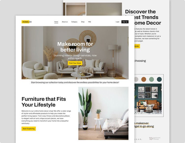 Landing Page - Interior Design And Home Decoration Website by ...