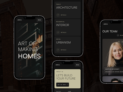 Architecture studio app architecture buildings concept design interior responsive ui ux web website