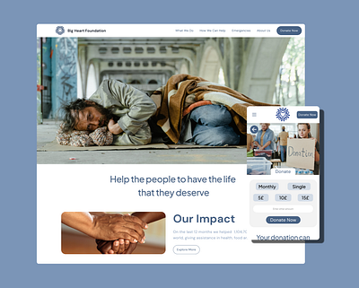 Responsive Website for Charity Organization accessibility analyze user feedback competitive audits emphaty figma ideating solution mockup prototype responsive sitemap ui usabiltity studies ux ux research website wireframes