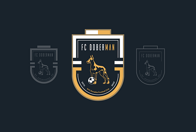 Logo of Soccer Club | FC DOBERMAN branding graphic design illustration logo