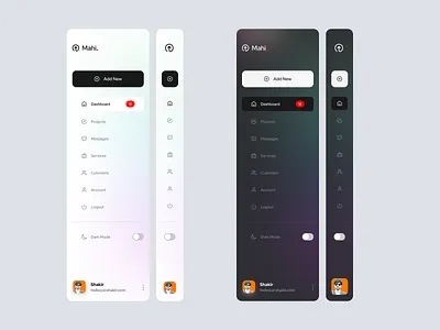 Dashboard Sidebar Navigation Design dashboard list menu navigation navigation design side nav sidebar sidebar nav ui ui design