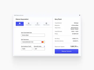 Payment Details Modal debt design finance modal payment payment method popup tax ui